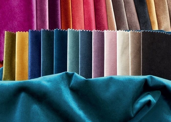 Duidelijke Stevige het Fluweelstof 330gsm van Fluweelsofa curtain fabric dyeing silk