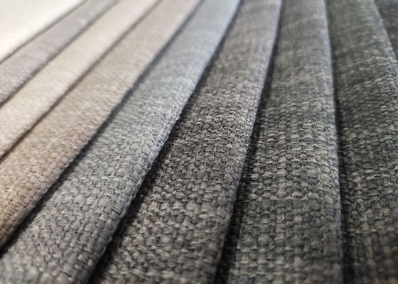 Waterdicht Gray Linen Upholstery Fabric Polyester-Mengsel